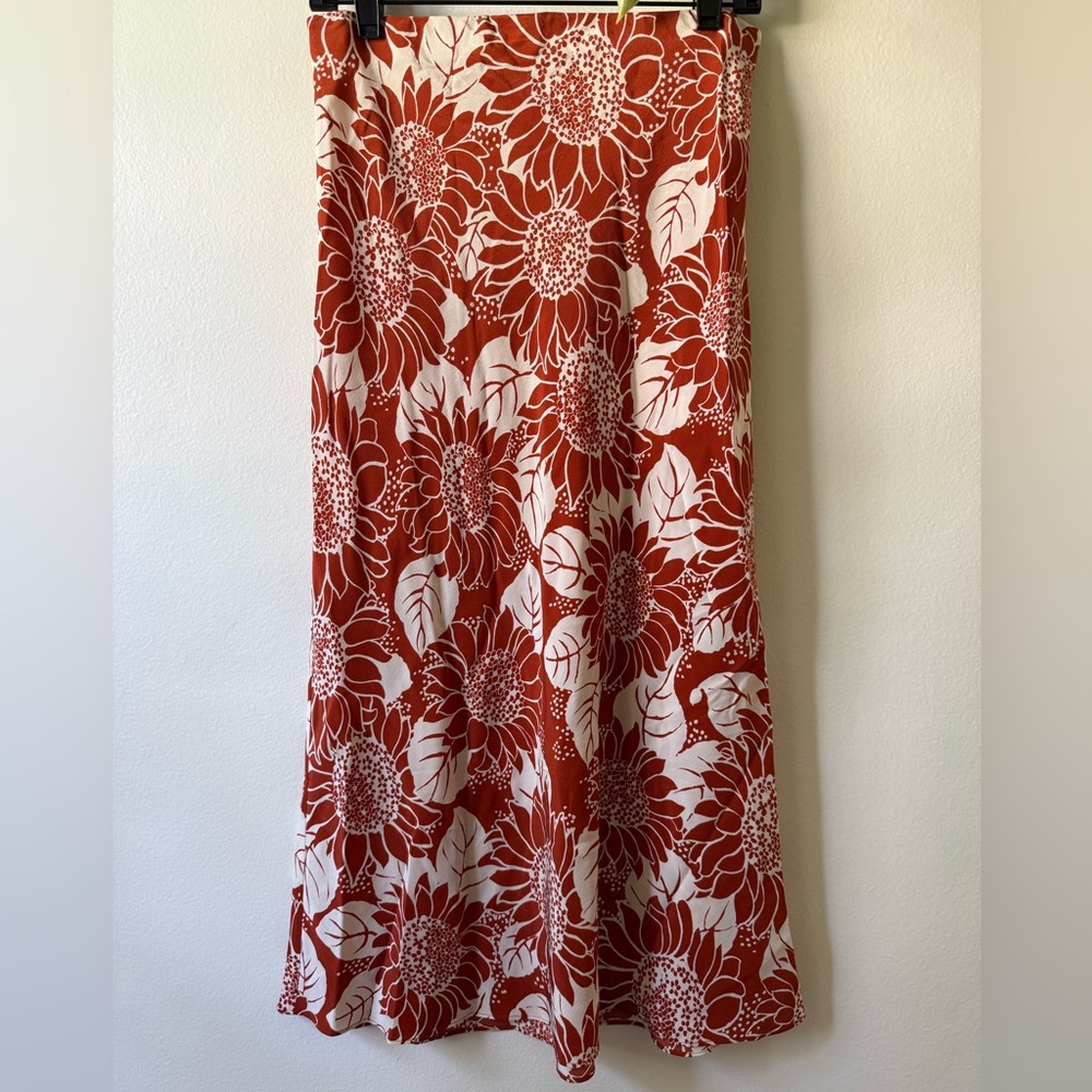 Madewell Burnt Orange and Cream Skirt
